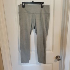 Nike Power Racer crop women’s gray leggings DriFit tight fit size Large